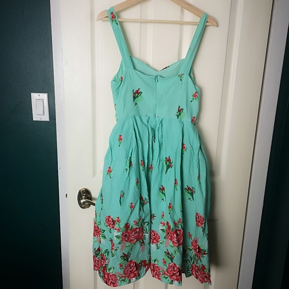 Mint floral Lindy Bop sumer dress Size US 6 - Picture 2 of 4